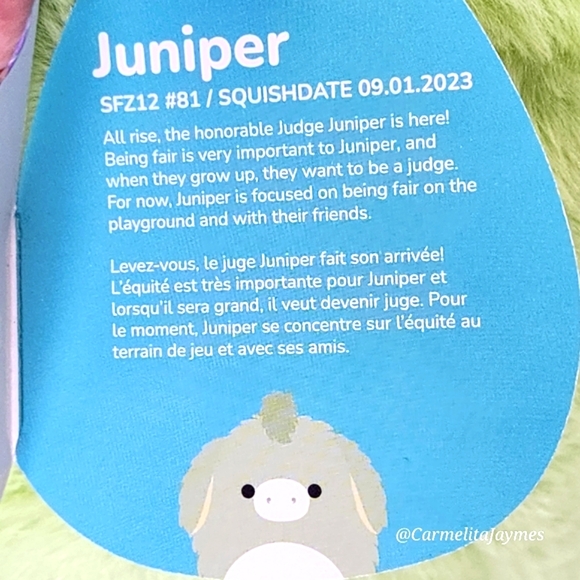 JUNIPER 🫏 FUZZAMALLOW GREEN DONKEY Original Squishmallow By Kellytoy NWT - Picture 4 of 8